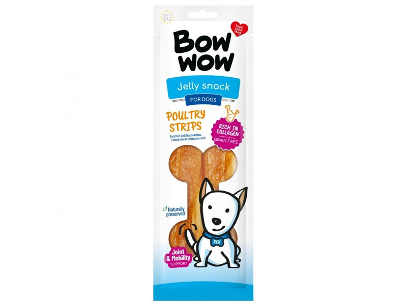 Bow Wow Poultry Strip Jelly Snack 60g - Valuepet.ie