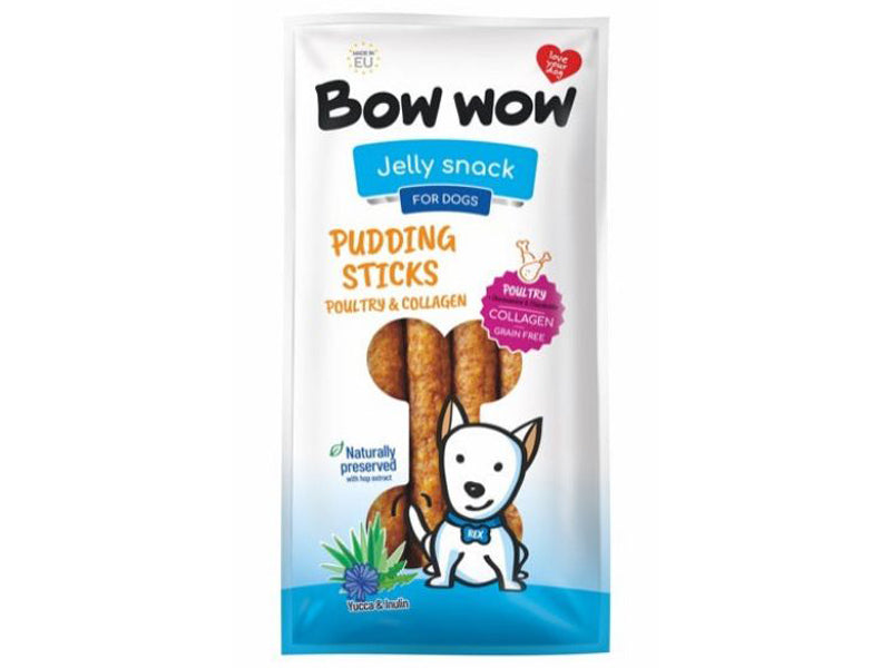 Bow Wow Pudding Stick Poultry&Collagen 6 Pack - Valuepet.ie