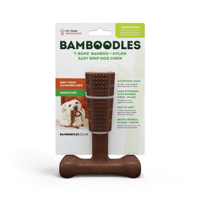 Bamboodles T-bone Dog chew Beef Flavour - PetWorld