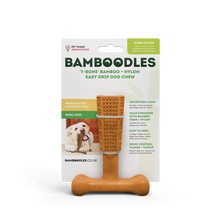 Bamboodles T-bone Dog chew Peanut Butter Flavour - PetWorld
