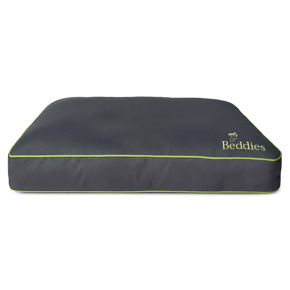 Beddies Waterproof Dog Mattress -  Charcoal/Lime - Valuepet.ie