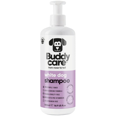 Buddycare White Dog Shampoo 500ml, front of bottle