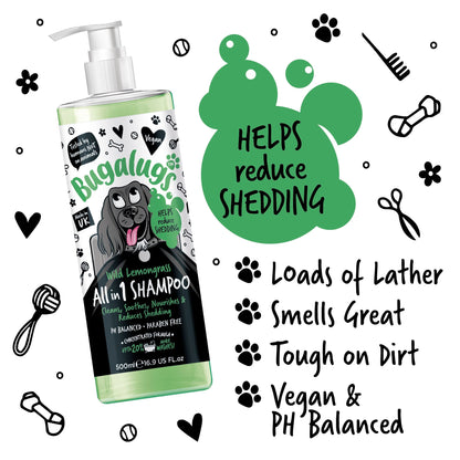 Bugalugs All in 1 Dog Shampoo with Lemongrass