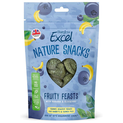 Burgess Excel Fruity Feasts Treats for Rabbits and Guinea Pigs – 60g - Valuepet.ie