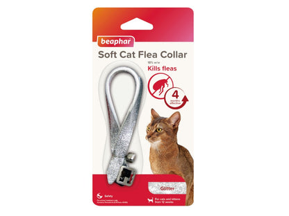 BEAPHAR CAT SOFT FLEA COLLAR GLITTER - Valuepet.ie