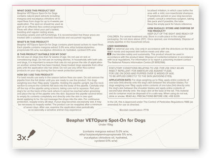 Beaphar Vetopure Natural Spot On For Small Dog - Valuepet.ie