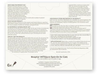 Beaphar Vetopure Natural Spot On For Cats - Valuepet.ie