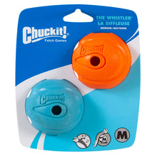Chuckit! Medium Whistle Fetch Ball 2 Pack for Dogs