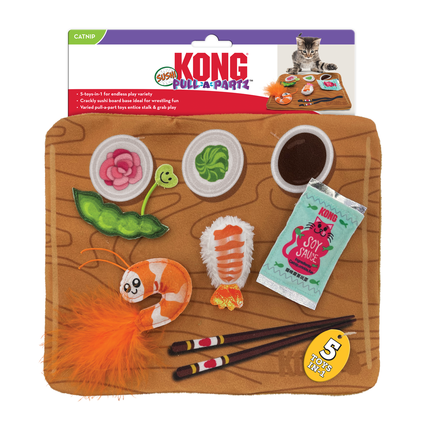 KONG  Pull-A-Partz Sushi - Valuepet.ie