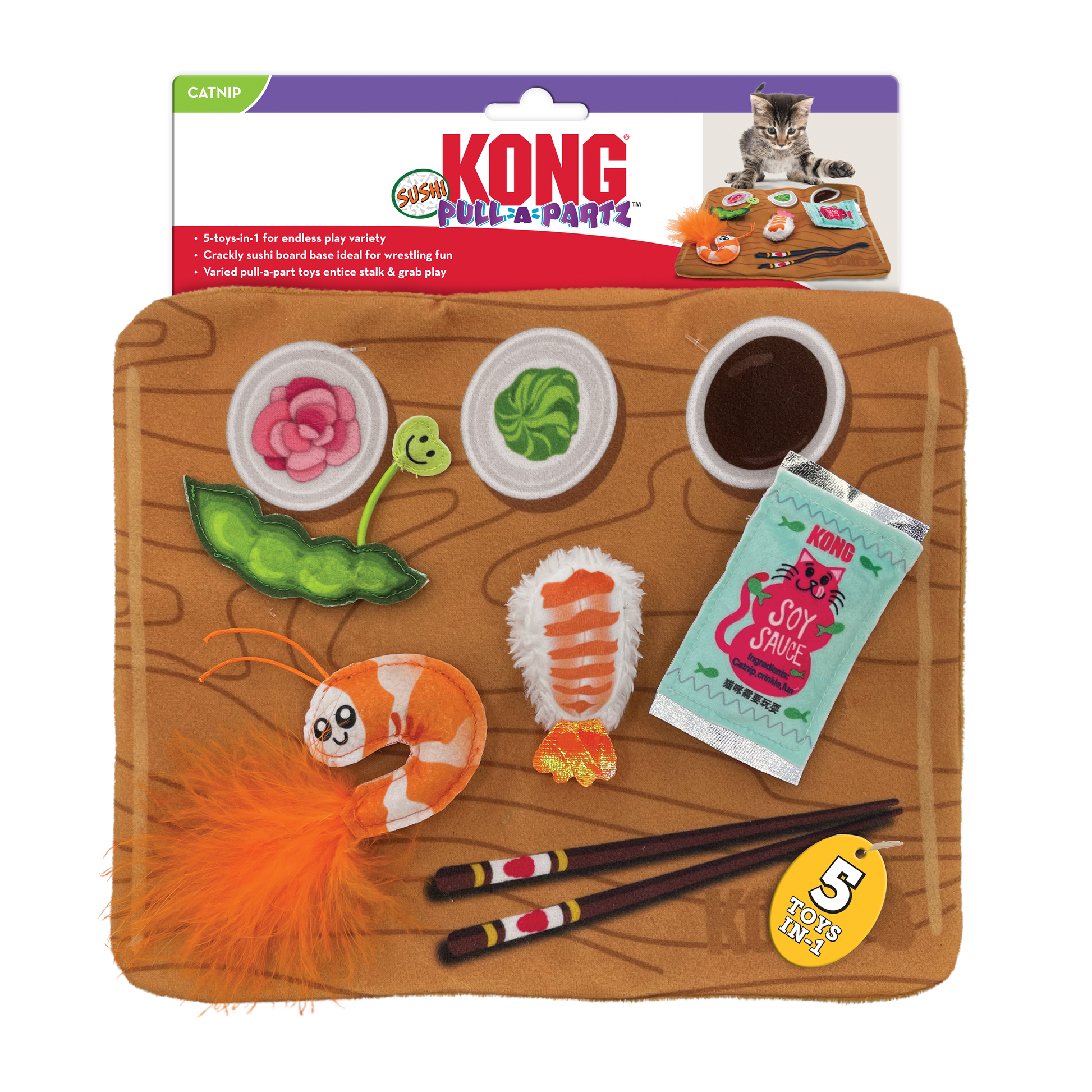 KONG  Pull-A-Partz Sushi - Valuepet.ie