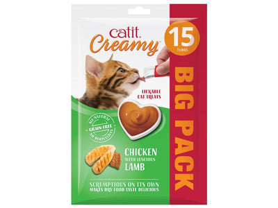 Catit Creamy Treats Chicken & Lamb 15pk x 8