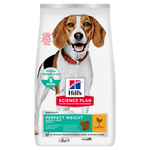 Hill's Science Plan Perfect Weight Medium Adult Dry Dog Food with Chicken bag, front of pack
