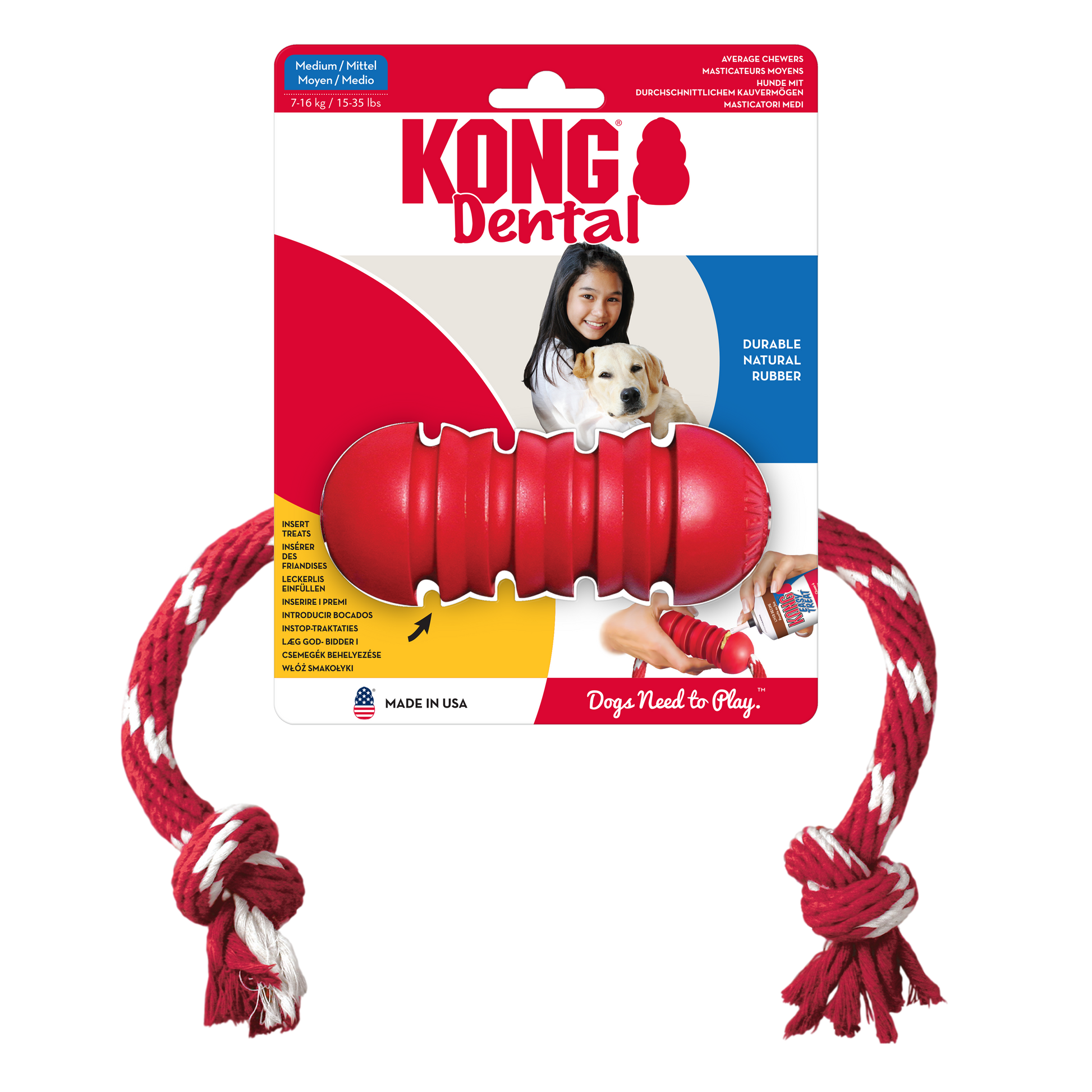 KONG Dental with Rope - Valuepet.ie