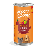 Edgard & Cooper Adult Tin Chicken &Turkey Wet Dog Food 400g