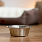 Stainless steel dog bowl
