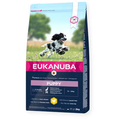 Eukanuba Puppy Medium Breed Chicken Dog Food 2kg - PetWorld