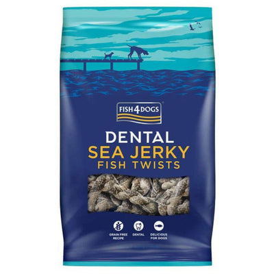 Fish 4 Dogs Dental Sea Jerky Twists 100g - Valuepet.ie