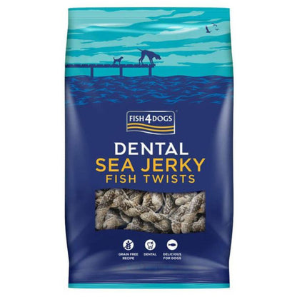 Fish 4 Dogs Dental Sea Jerky Twists 100g - Valuepet.ie