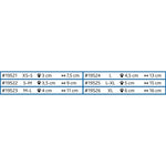 Trixie non-slip dog socks size chart showing measurements for sizes XS to S through XL