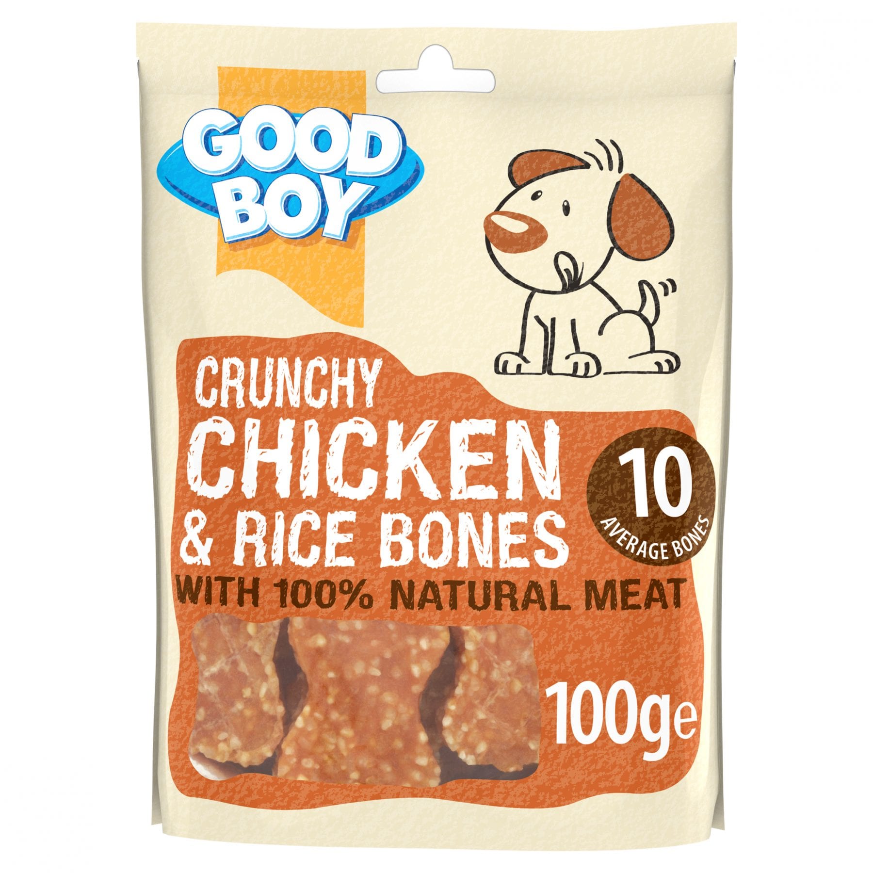 Good Boy Pawsley & Co Crunchy Chicken & Rice Bones Dog Treats 100g