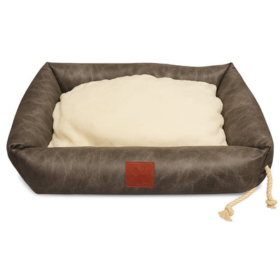 Plush Dog Bed - Grey - Valuepet.ie