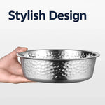 Hammered dog food bowl