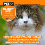 Long haired cat: VetIQ Healthy Bites Hairball Relief, suitable for weight management and sterilised cats