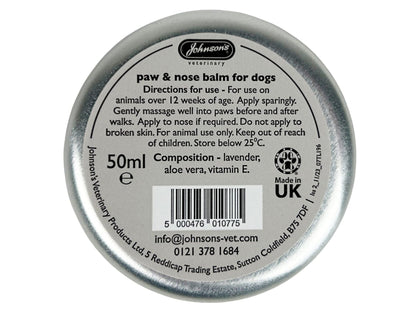 Johnsons Paw and Nose Balm 50ml - Valuepet.ie