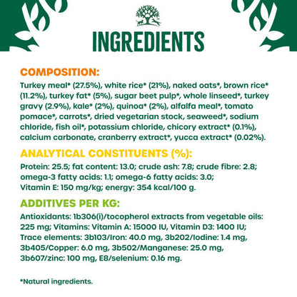 James Wellbeloved  Superfood Adult Small Breed Turkey 1.5kg - PetWorld