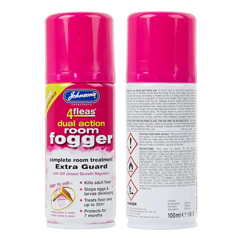 Johnsons 4Fleas Room Flea Fogger Twin Pack - Valuepet.ie