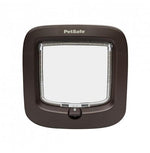 Manual-Locking Cat Flap Brown