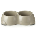 Double pet feeding bowl