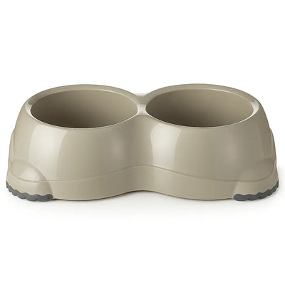 Double pet feeding bowl