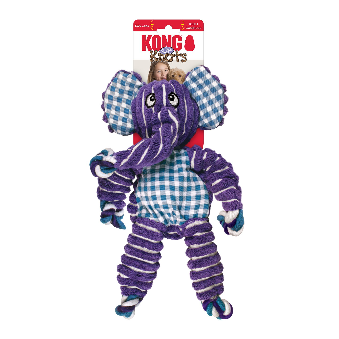KONG  Floppy Knots Elephant - Valuepet.ie