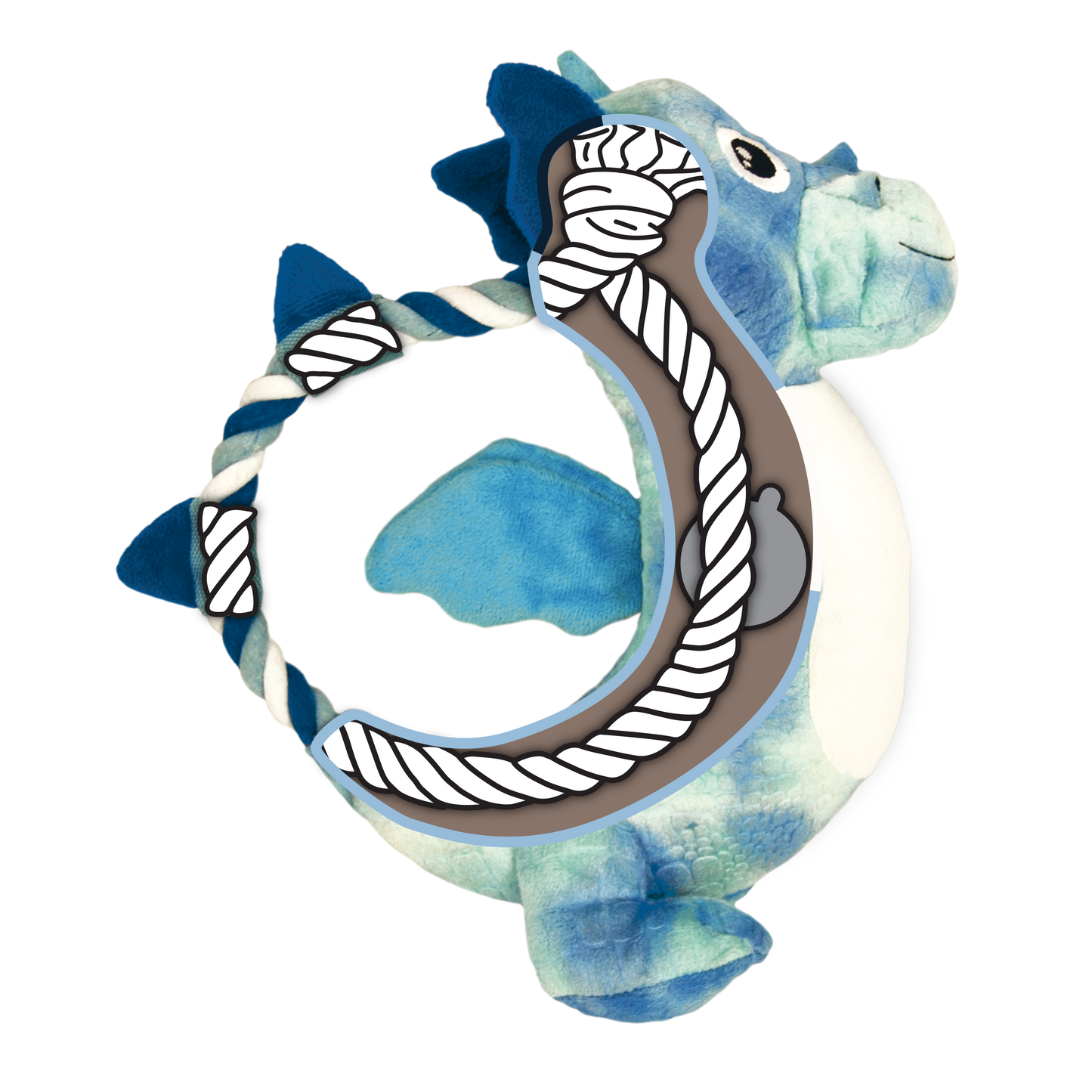 KONG Dragon Knots Assorted - Valuepet.ie