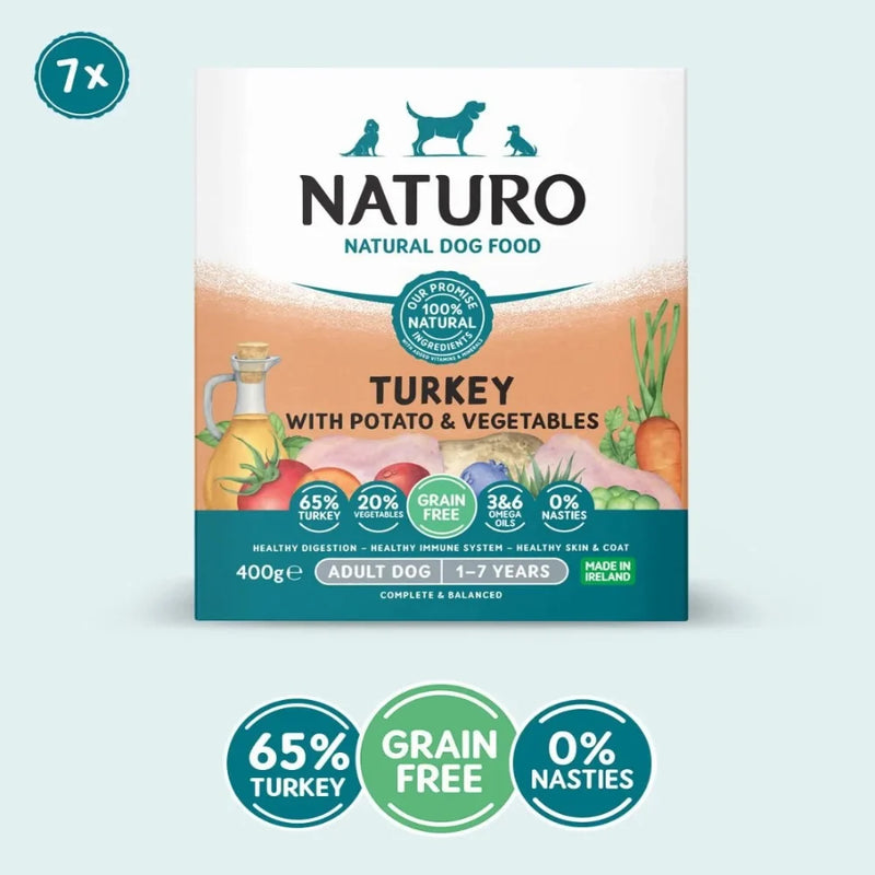 Naturo Adult Dog Grain Free Turkey with Potato and Vegetables