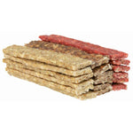 Trixie Munchy rawhide flat dog sticks 12cm, stack of mixed colour chewing bars