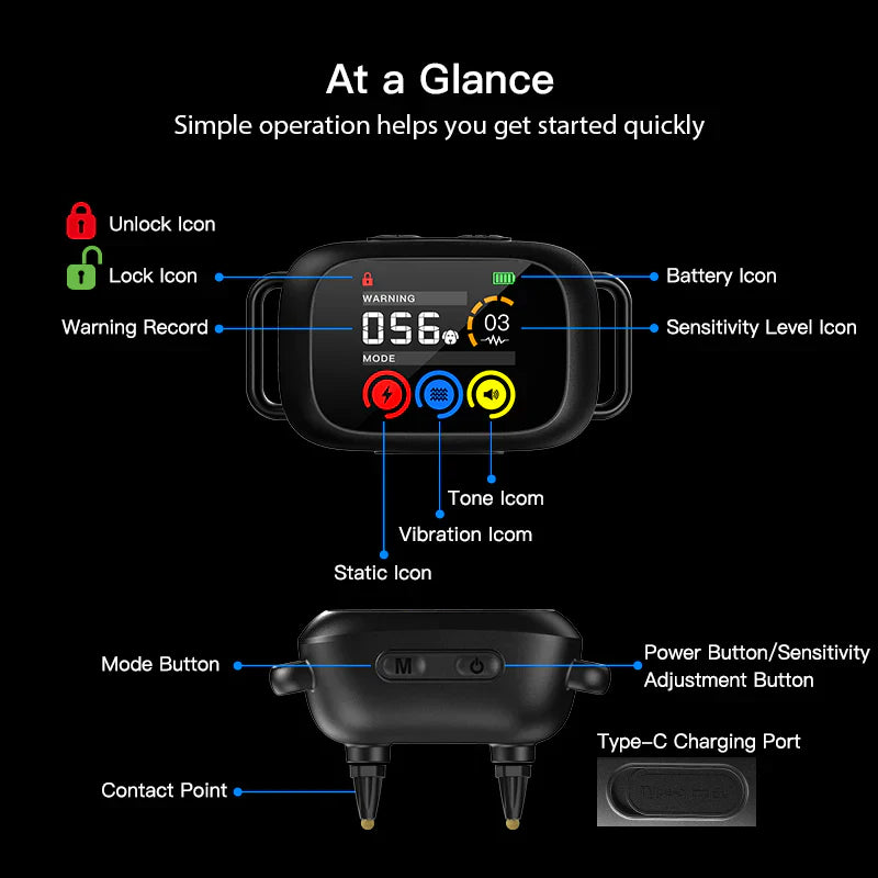 Pawguard B630 Bark Control Collar – Dual-Trigger Recognition System