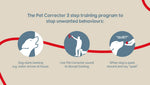Pet Corrector 3 step training programme to stop unwanted behaviours