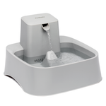 PetSafe Drinkwell 7.5 Litre Pet Fountain in light grey with free-falling water stream