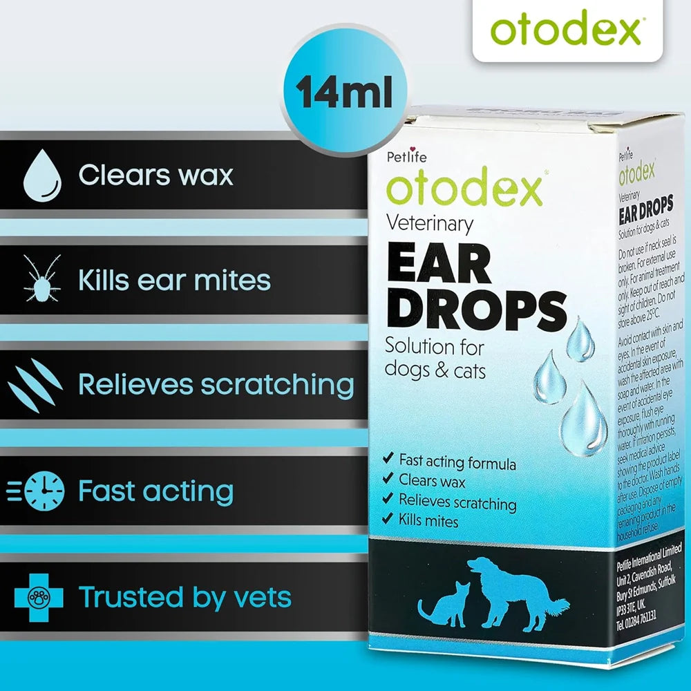Otodex Eardrops 14ml - Valuepet.ie