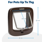 PetSafe Manual-Locking Cat Flap Brown