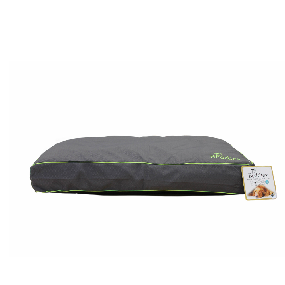 Beddies Waterproof Dog Mattress -  Charcoal/Lime - Valuepet.ie