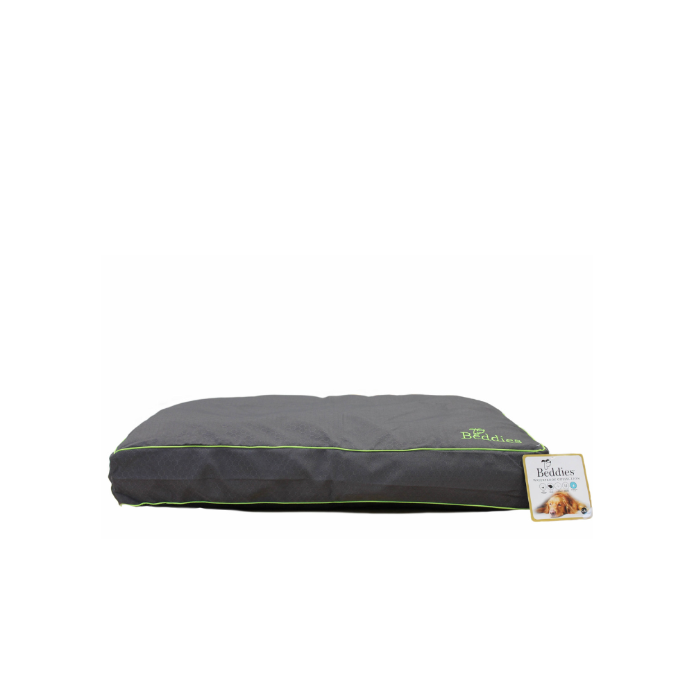 Beddies Waterproof Dog Mattress -  Charcoal/Lime - Valuepet.ie