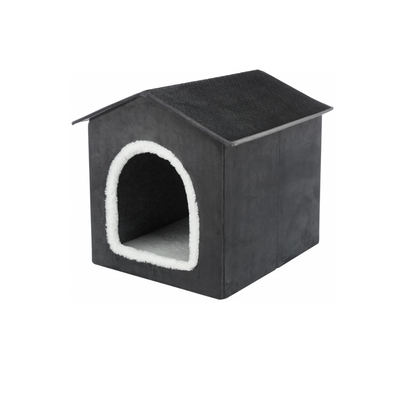 Livia Pet Cave for Cats and Dogs – Dark Grey - Valuepet.ie
