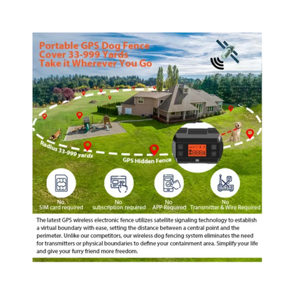 Pawguard F810 Wireless GPS Dog Fence – Adjustable Boundary & Real-Time Monitoring