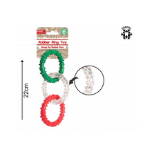 Christmas Rubber Ring Toy - 22cm - Valuepet.ie