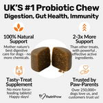 Nutripaw Pre, Pro and Post Biotic Treats for Gut, Immunity and Digestion - Valuepet.ie