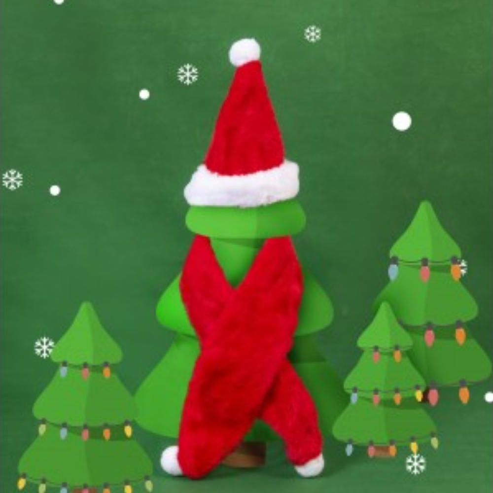 Christmas Santa Hat And Scarf For Dogs - Valuepet.ie