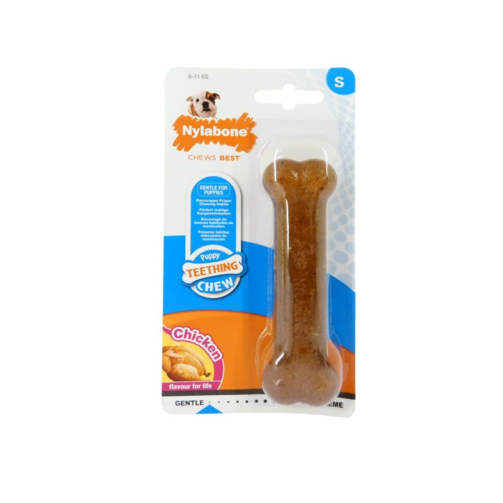 Nylabone Puppy Bone Chicken Chew Toy Small - Valuepet.ie